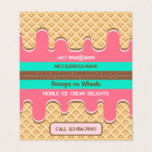 Ice Cream Truck Visitekaartje (Buitenkant ongevouwen)
