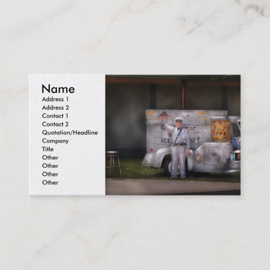 Ice Cream Truck - We verkopen Ice Cream Visitekaartje (Voorkant)