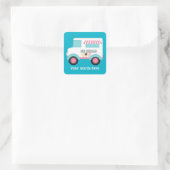 Ice Cream Truck woorden toevoegen sticker (Tas)
