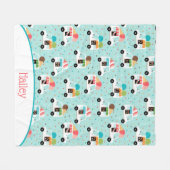 Ice Cream Trucks Sprinkles Girls gepersonaliseerd Fleece Deken (Voorkant (Horizontaal))