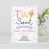 Ice Cream Twee Lief 2e Verjaardagsfeest Kaart (Staand voorkant)