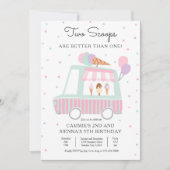 Ice Cream Twee schepjes zijn beter dan één verjaar Kaart (Voorkant)