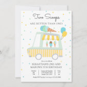 Ice Cream Twee schepjes zijn beter dan één verjaar Kaart (Voorkant)