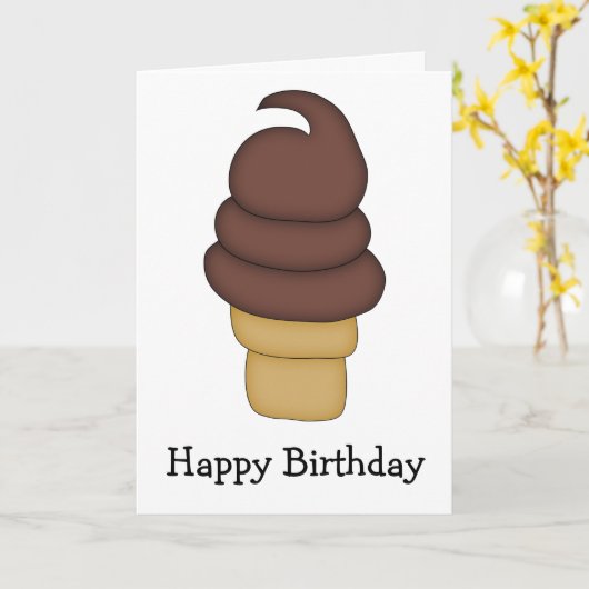 Ice Cream Twist Cone #7-kaart Kaart (Gele Bloem)