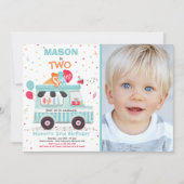 Ice Cream Two Sweet 2e verjaardag Ice Cream Truck Kaart (Voorkant)
