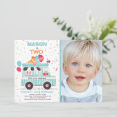 Ice Cream Two Sweet 2e verjaardag Ice Cream Truck Kaart (Staand voorkant)