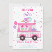 Ice Cream Two Sweet 2e verjaardag Ice Cream Truck  Kaart (Voorkant)