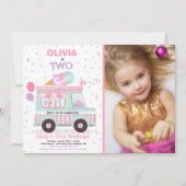 Ice Cream Two Sweet 2e verjaardag Ice Cream Truck Kaart (Voorkant)