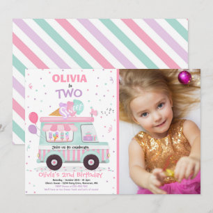 Ice Cream Two Sweet 2e verjaardag Ice Cream Truck  Kaart