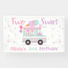 Ice Cream Two Sweet 2nd Birthday Party Decorations Spandoek