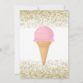 Ice Cream Two Sweet Gold Sprinkles 2e verjaardag i Kaart (Achterkant)