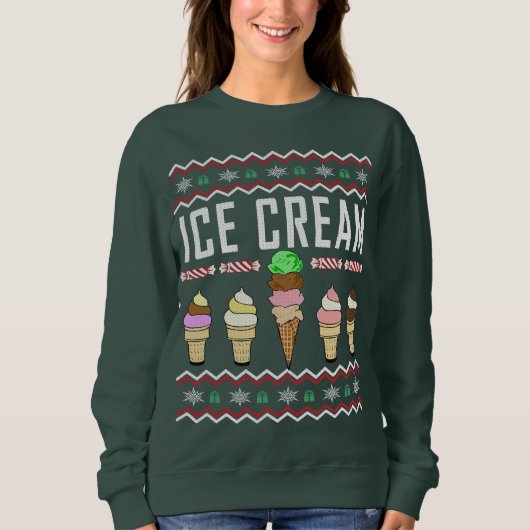 Ice Cream Ugly KerstSweater Trui (Voorkant)