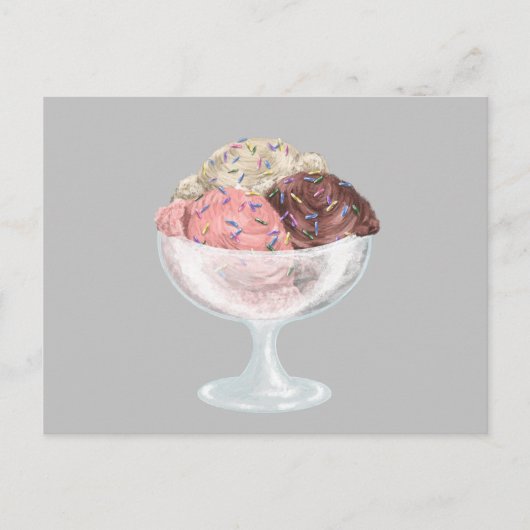 Ice Cream Uitnodiging Briefkaart (Voorkant)