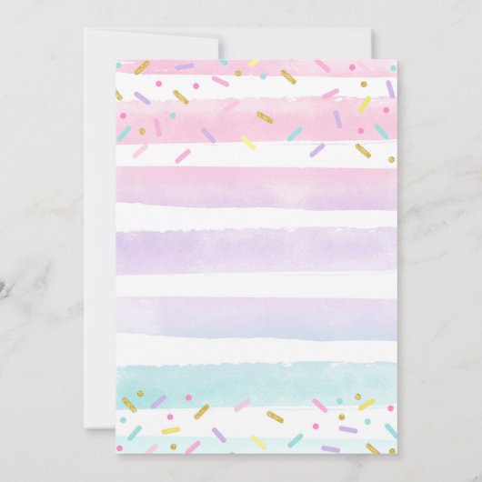 Ice Cream Uitnodiging Twee Zoete 2e Verjaardag (Achterkant)