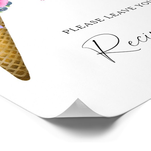 Ice cream - Uw receptkaart hier Poster (Hoek)