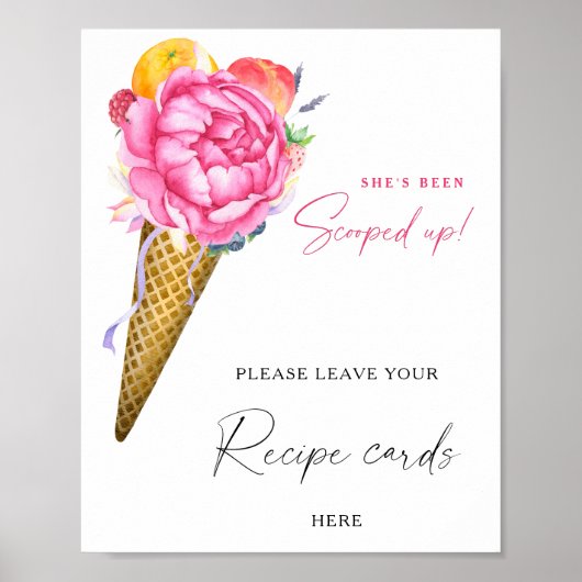 Ice cream - Uw receptkaart hier Poster (Voorkant)