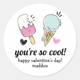 Ice Cream Valentijn Favor Sticker