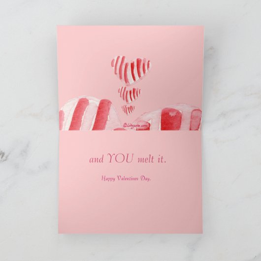 Ice Cream Valentijn Hearts Kaart (Binnen)