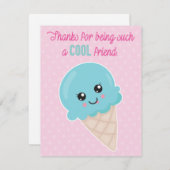 Ice Cream Valentijnsdag klaslokaal kaart (Voorkant / Achterkant)