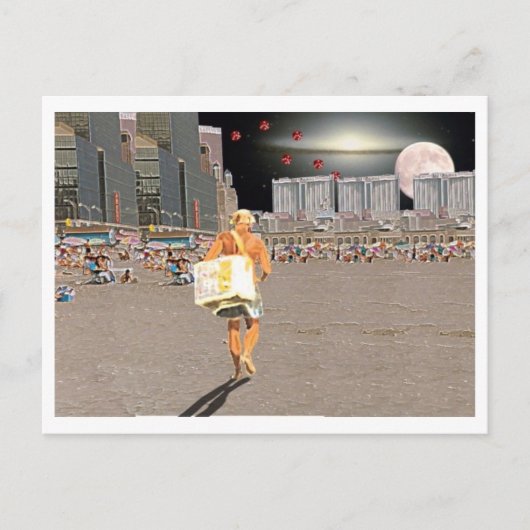 Ice Cream Vendor on Beach Briefkaart (Voorkant)