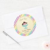 Ice Cream Verjaardag Dank u Sticker Kleurrijk (Envelop)