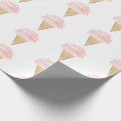 Ice Cream Verjaardag Kerstmis Partij Wrapping Papi Cadeaupapier (Hoek)