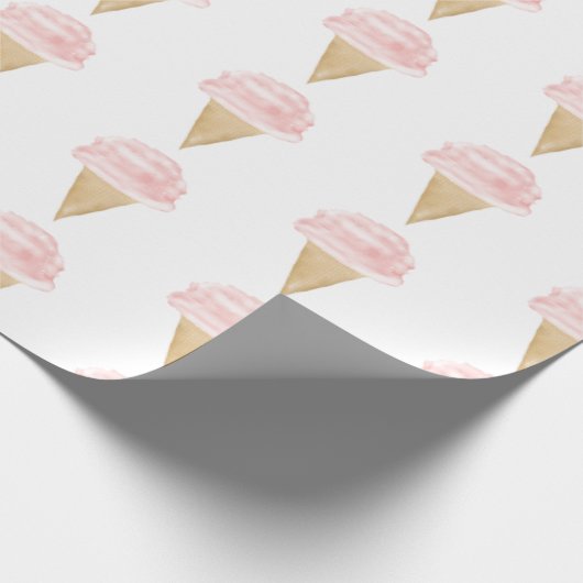 Ice Cream Verjaardag Kerstmis Partij Wrapping Papi Cadeaupapier (Hoek)