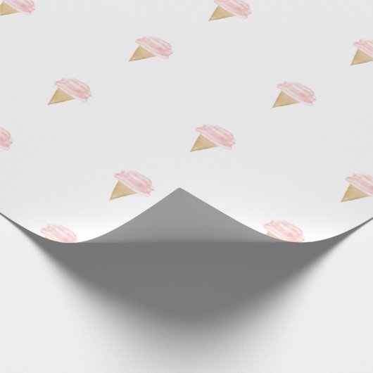Ice Cream Verjaardag Kerstmis Partij Wrapping Papi Cadeaupapier (Hoek)