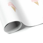 Ice Cream Verjaardag Kerstmis Partij Wrapping Papi Cadeaupapier (Rol Hoek)