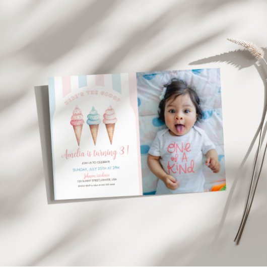 Ice Cream Verjaardag uitnodigen, hier is de scoop Kaart