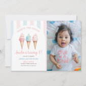 Ice Cream Verjaardag uitnodigen, hier is de scoop Kaart (Voorkant)