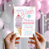 Ice Cream Verjaardag uitnodiging, Hier is de Scoop Kaart