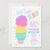 Ice Cream Verjaardag Uitnodiging Sweet Celebration (Voorkant)