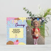 Ice Cream Verjaardagsfeestfoto Dank u kaart (Staand voorkant)