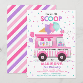 Ice Cream verjaardagsfeestje Ice Cream Truck Verja Kaart