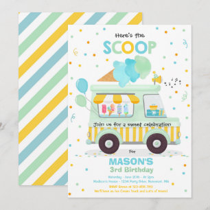 Ice Cream verjaardagsfeestje Ice Cream Truck Verja Kaart
