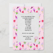 Ice Cream verjaardagsfeestje kegels uitnodiging (Voorkant)