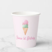 Ice Cream Verjaardagsfeestje Papier Cups Papieren Bekers (Voorkant)