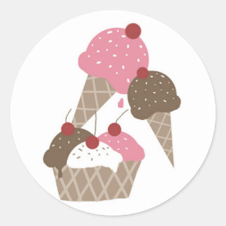 Ice Cream Verjaardagslabels Sticker