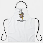 Ice Cream Verkoper Schort met Ice Cream Afbeelding (Voorkant)