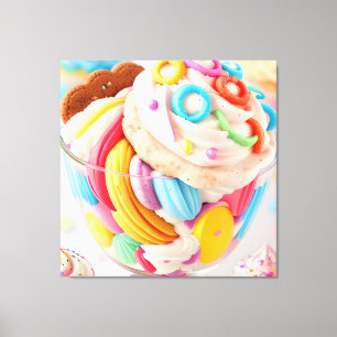 Ice Cream Vijf Canvas Afdruk