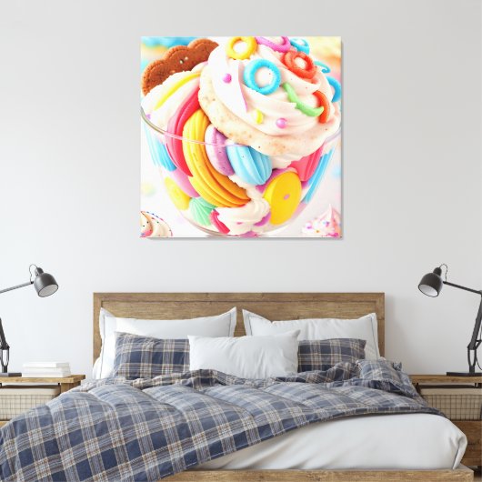 Ice Cream Vijf Canvas Afdruk (Insitu (Slaapkamer))