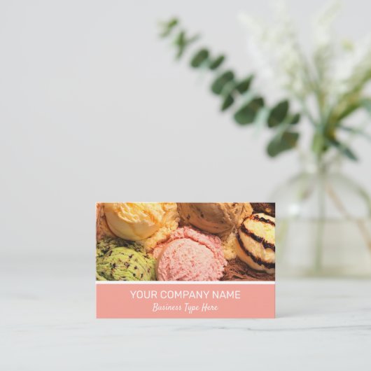 Ice Cream Visitekaartje (Staand voorkant)