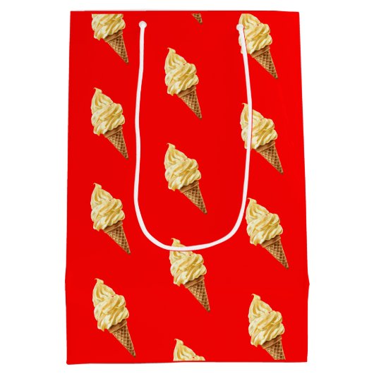 Ice-cream Vivid red Medium Cadeauzakje (Achterkant)