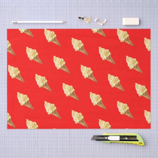 Ice-cream Vivid red Tissuepapier (Craft)