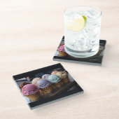 Ice Cream Vlucht Glazen Onderzetter (Schuin)