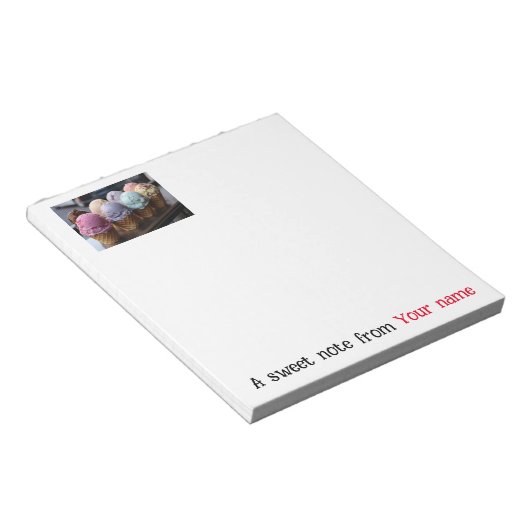 Ice Cream Vlucht Notitieblok (Schuin)