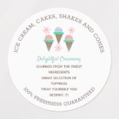 Ice Cream Voedsel Etiketten Labels (Design 1)