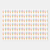 Ice Cream Vrachtwagen en Kegels Verjaardagsfeest Inpakpapier Vel (Voorkant 3)