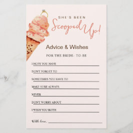 Ice Cream Vrijgezellenfeest Advice & Wishes card